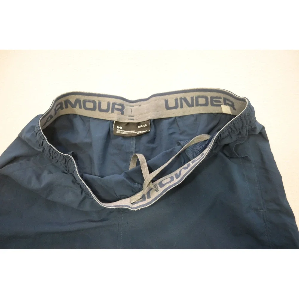 Under Armour HeatGear Athletic Shorts Mens Large Blue Good Graphic Loose‎ Fit